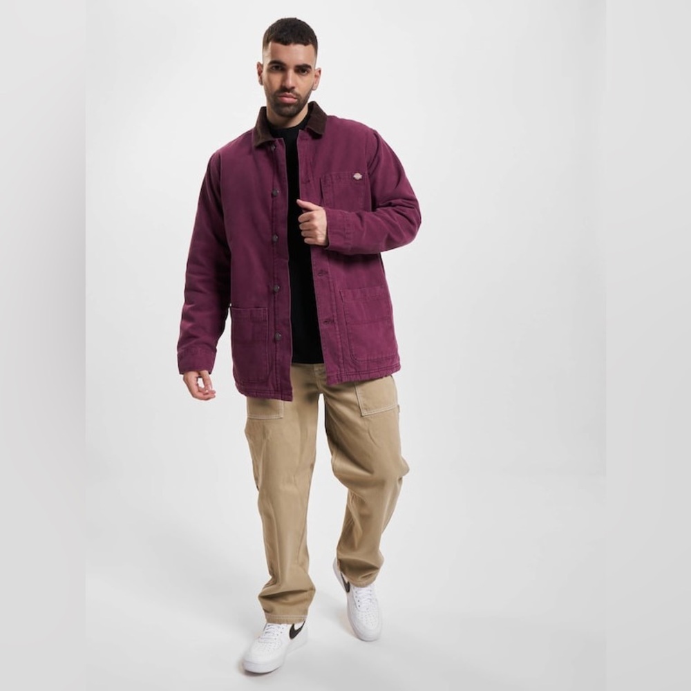 New Dickies Stone Wash Duck Lined Chore Coat Mens Size Medium